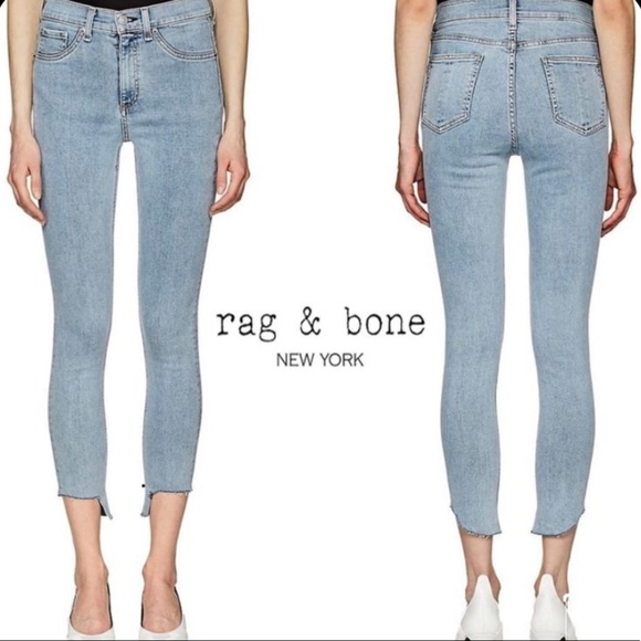 rag & bone high rise skinny jeans step hem EUC - Picture 2 of 14